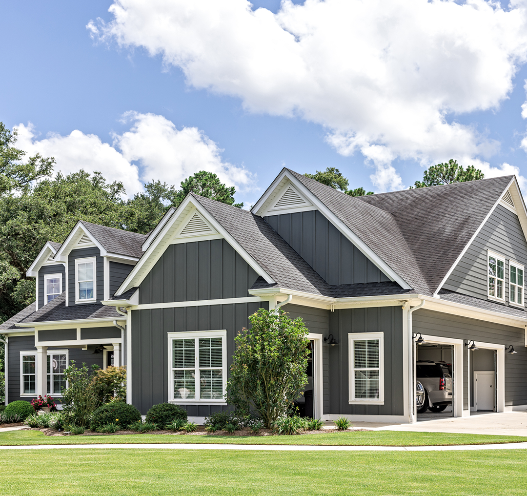 Spacious family residence under blue sky