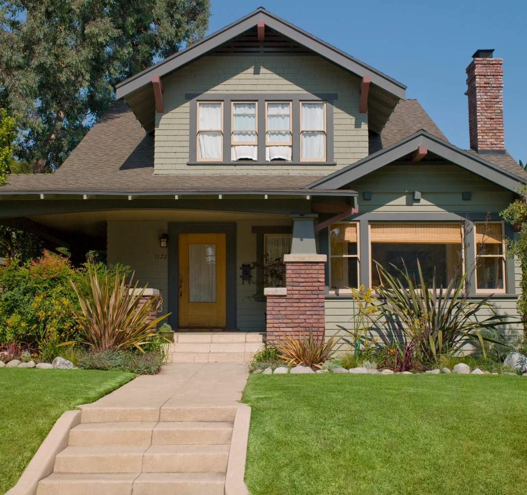 Front view of classic craftsman home